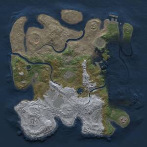 Thumbnail Rust Map: Procedural Map, Size: 3500, Seed: 1319809602, 16 Monuments