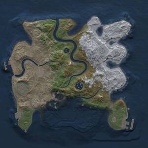 Thumbnail Rust Map: Procedural Map, Size: 2800, Seed: 1684426138, 10 Monuments