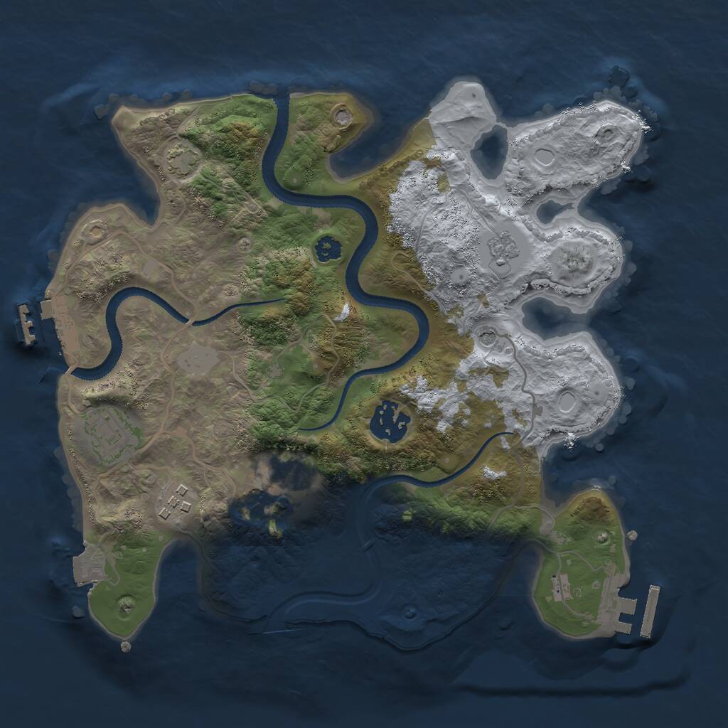 Rust Map: Procedural Map, Size: 2800, Seed: 1684426138, 10 Monuments