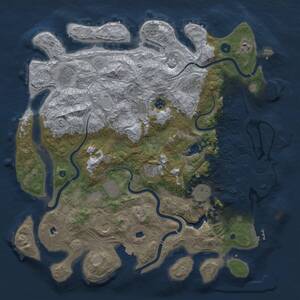 Thumbnail Rust Map: Procedural Map, Size: 4500, Seed: 348016157, 16 Monuments