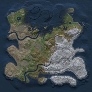 Thumbnail Rust Map: Procedural Map, Size: 3457, Seed: 3449548, 14 Monuments
