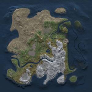 Thumbnail Rust Map: Procedural Map, Size: 3500, Seed: 348889418, 14 Monuments
