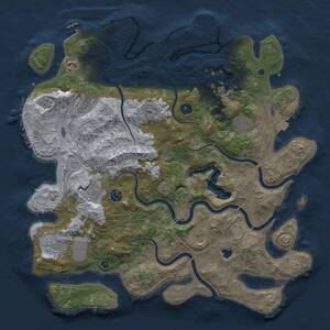 Thumbnail Rust Map: Procedural Map, Size: 4250, Seed: 157498627, 14 Monuments