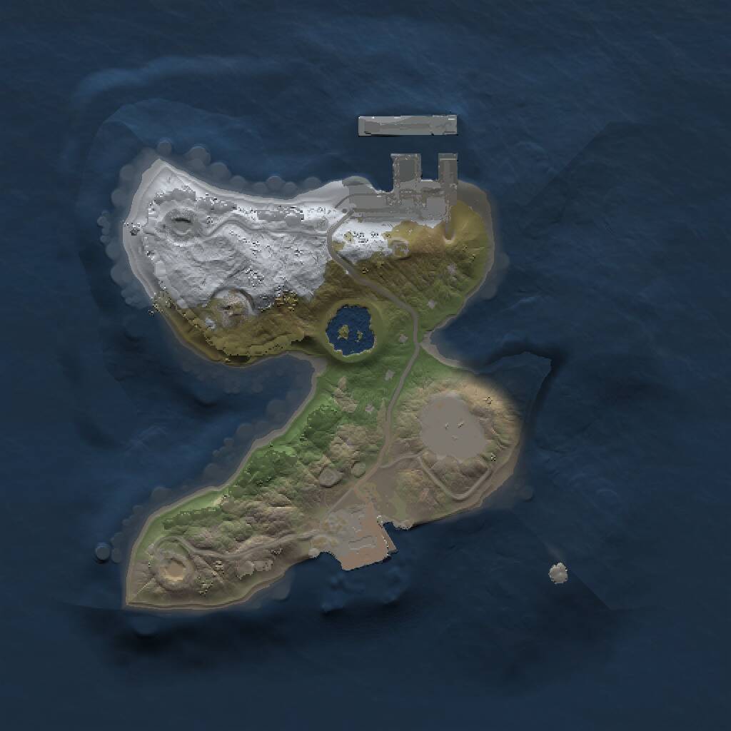 Rust Map: Procedural Map, Size: 1500, Seed: 78452, 2 Monuments