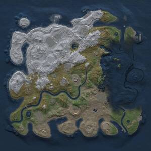Thumbnail Rust Map: Procedural Map, Size: 4000, Seed: 388638560, 16 Monuments