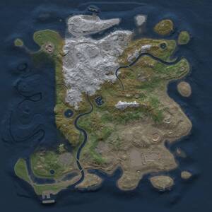Thumbnail Rust Map: Procedural Map, Size: 3700, Seed: 1594304522, 15 Monuments