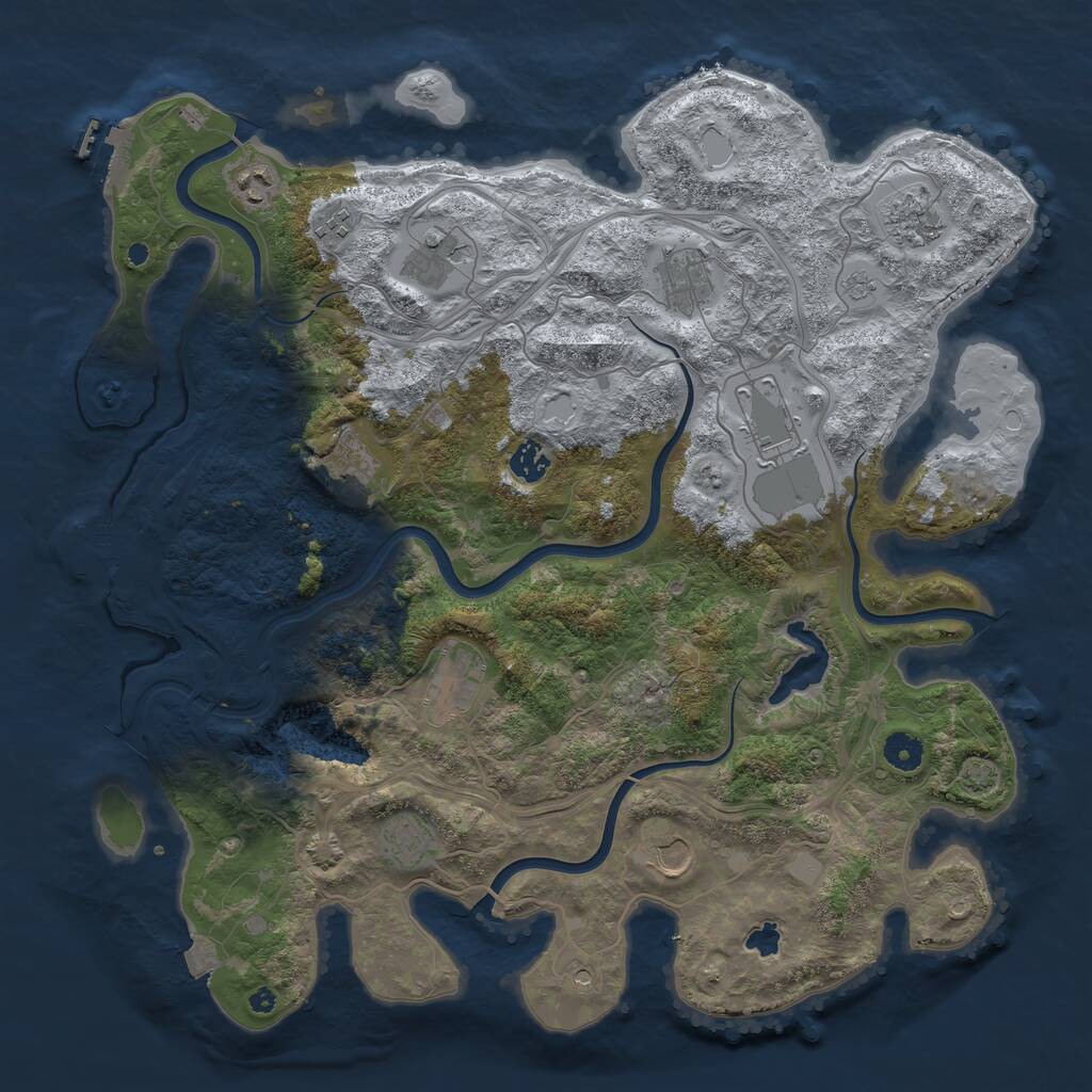 Rust Map: Procedural Map, Size: 4250, Seed: 1756518135, 17 Monuments