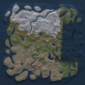 Thumbnail Rust Map: Procedural Map, Size: 4800, Seed: 1292621813, 17 Monuments