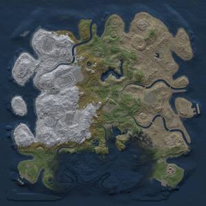 Thumbnail Rust Map: Procedural Map, Size: 4250, Seed: 1069213204, 17 Monuments