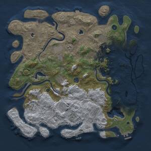 Thumbnail Rust Map: Procedural Map, Size: 4500, Seed: 662658675, 17 Monuments