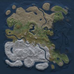 Thumbnail Rust Map: Procedural Map, Size: 4250, Seed: 1597173049, 16 Monuments