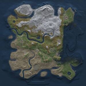 Thumbnail Rust Map: Procedural Map, Size: 3700, Seed: 1878234754, 16 Monuments