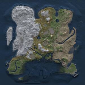 Thumbnail Rust Map: Procedural Map, Size: 3750, Seed: 205531844, 16 Monuments