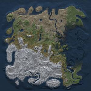 Thumbnail Rust Map: Procedural Map, Size: 4750, Seed: 1861616584, 17 Monuments