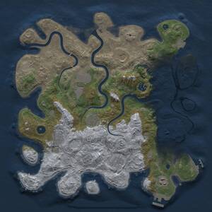 Thumbnail Rust Map: Procedural Map, Size: 3750, Seed: 840631583, 15 Monuments