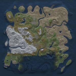 Thumbnail Rust Map: Procedural Map, Size: 4500, Seed: 2121498802, 16 Monuments
