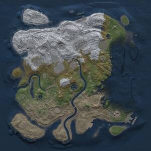 Thumbnail Rust Map: Procedural Map, Size: 3500, Seed: 1669393061, 15 Monuments