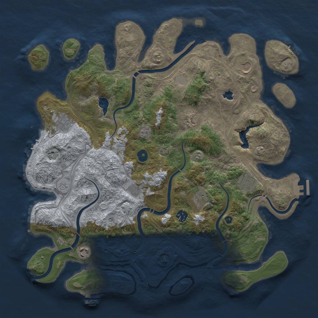 Rust Map: Procedural Map, Size: 4250, Seed: 412348, 15 Monuments