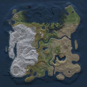 Thumbnail Rust Map: Procedural Map, Size: 4000, Seed: 648772856, 14 Monuments