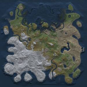 Thumbnail Rust Map: Procedural Map, Size: 4500, Seed: 1227300677, 15 Monuments