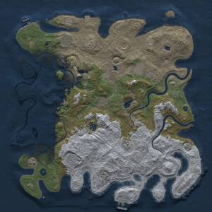 Thumbnail Rust Map: Procedural Map, Size: 4500, Seed: 962587, 15 Monuments