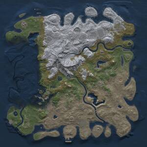 Thumbnail Rust Map: Procedural Map, Size: 5000, Seed: 1206075869, 17 Monuments