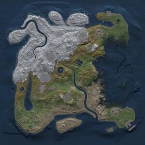 Thumbnail Rust Map: Procedural Map, Size: 3500, Seed: 1538149567, 14 Monuments