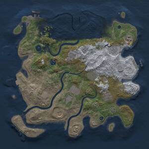 Thumbnail Rust Map: Procedural Map, Size: 3700, Seed: 1114750854, 15 Monuments
