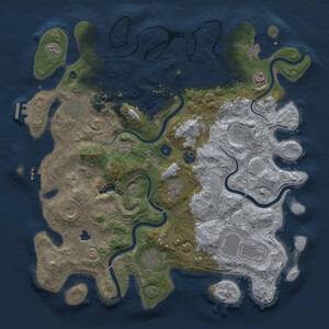 Thumbnail Rust Map: Procedural Map, Size: 4250, Seed: 1686685591, 15 Monuments