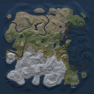 Thumbnail Rust Map: Procedural Map, Size: 4250, Seed: 1891834698, 16 Monuments
