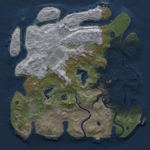 Thumbnail Rust Map: Procedural Map, Size: 4000, Seed: 1599346309, 15 Monuments
