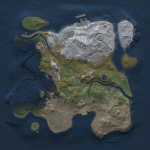 Thumbnail Rust Map: Procedural Map, Size: 3000, Seed: 1942098521, 11 Monuments