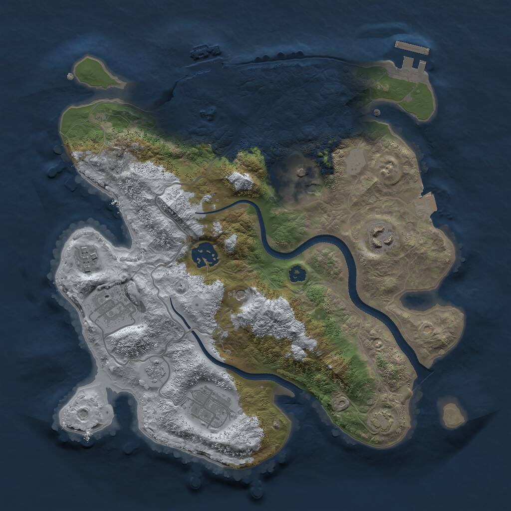 Rust Map: Procedural Map, Size: 3003, Seed: 506659260, 12 Monuments