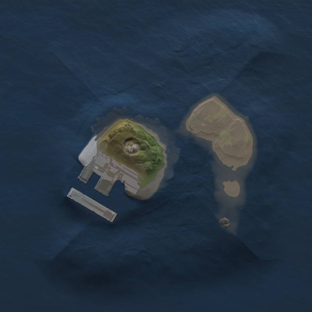 Rust Map: Procedural Map, Size: 1200, Seed: 1210809609, 2 Monuments