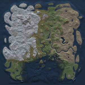 Thumbnail Rust Map: Procedural Map, Size: 6000, Seed: 43118929, 17 Monuments