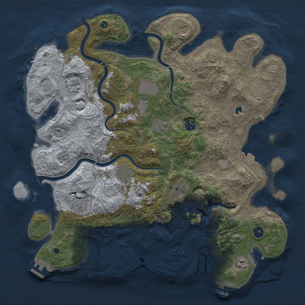 Rust Map: Procedural Map, Size: 4250, Seed: 22651, 17 Monuments