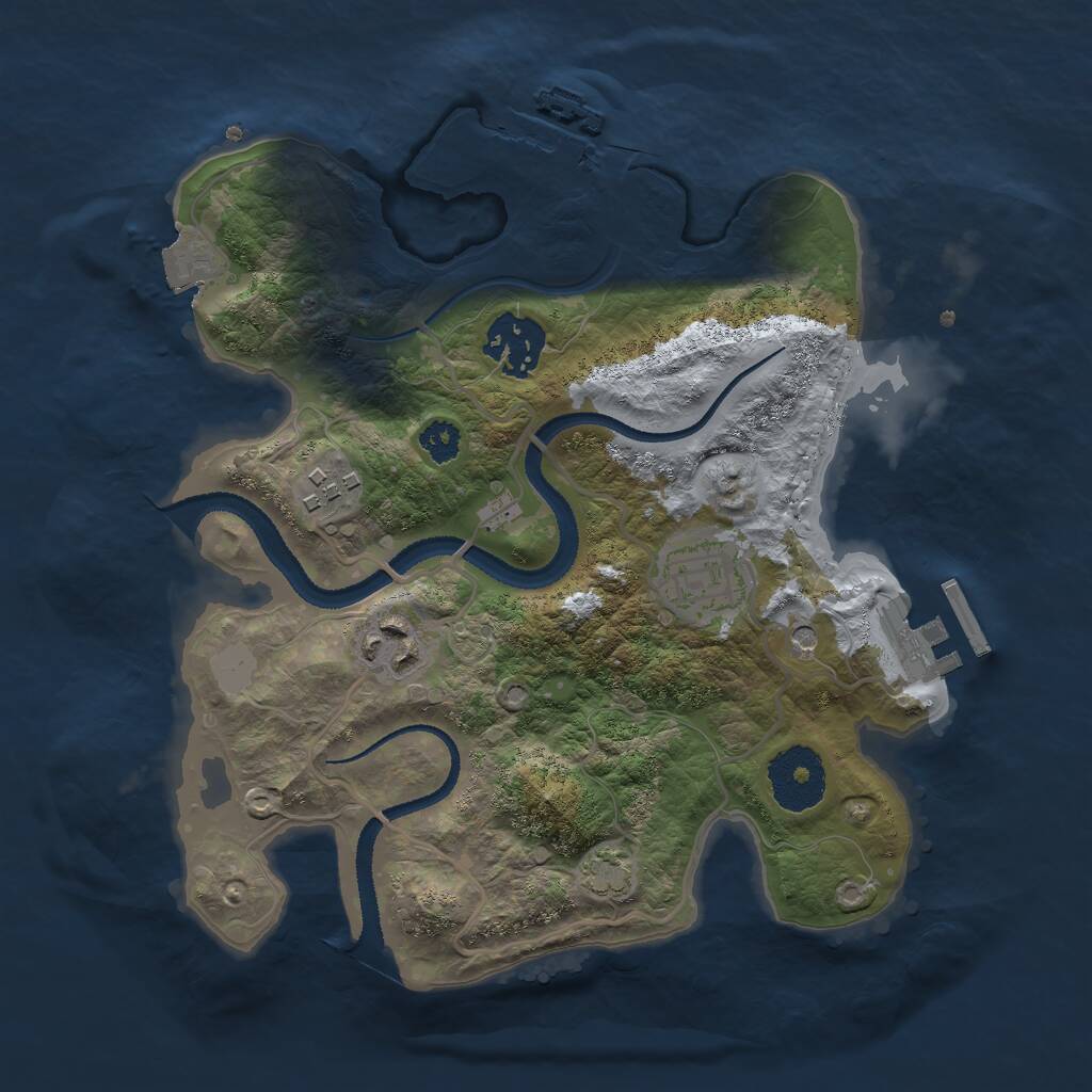 Rust Map: Procedural Map, Size: 2700, Seed: 211749765, 9 Monuments