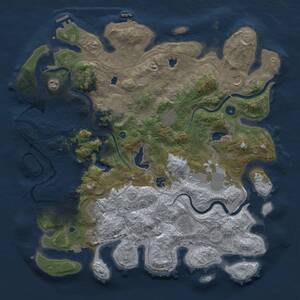 Thumbnail Rust Map: Procedural Map, Size: 4500, Seed: 424619022, 15 Monuments