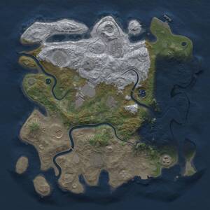 Thumbnail Rust Map: Procedural Map, Size: 3750, Seed: 2095556356, 15 Monuments