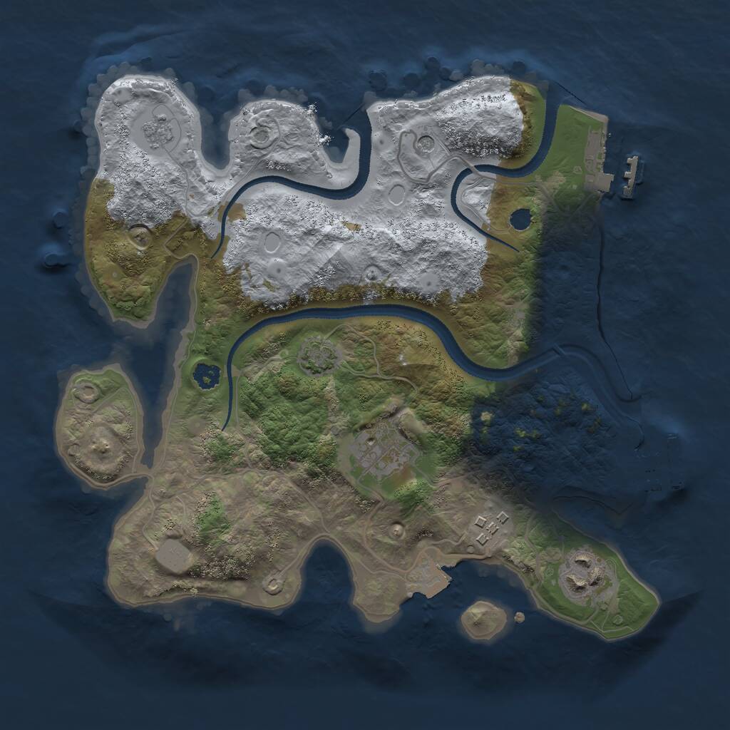 Rust Map: Procedural Map, Size: 2750, Seed: 420420420, 9 Monuments