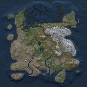 Thumbnail Rust Map: Procedural Map, Size: 3500, Seed: 622447686, 14 Monuments