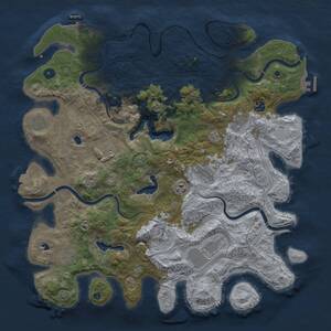 Thumbnail Rust Map: Procedural Map, Size: 4500, Seed: 5936391, 16 Monuments