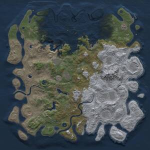 Thumbnail Rust Map: Procedural Map, Size: 5000, Seed: 2022196648, 17 Monuments