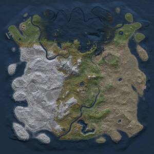 Thumbnail Rust Map: Procedural Map, Size: 5000, Seed: 781761009, 16 Monuments