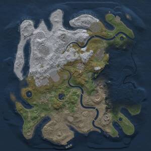Thumbnail Rust Map: Procedural Map, Size: 3500, Seed: 1056139526, 15 Monuments