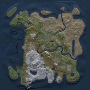 Thumbnail Rust Map: Procedural Map, Size: 3750, Seed: 1418065697, 15 Monuments
