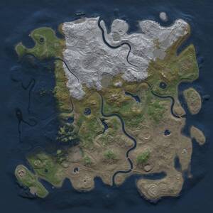Thumbnail Rust Map: Procedural Map, Size: 4500, Seed: 713965459, 15 Monuments