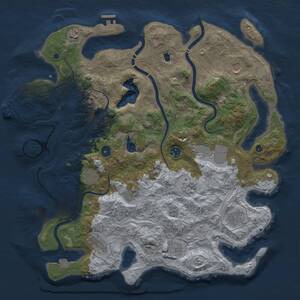 Thumbnail Rust Map: Procedural Map, Size: 4250, Seed: 1308716478, 17 Monuments