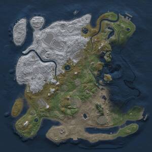 Thumbnail Rust Map: Procedural Map, Size: 4000, Seed: 8058536, 15 Monuments