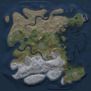 Thumbnail Rust Map: Procedural Map, Size: 3500, Seed: 275205371, 14 Monuments